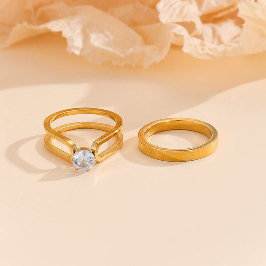 Ayamusuae™ Elegant Golden Dou Halo Ring